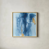 Glacier II by Chris Paschke. Shown in a natural wood glass frame for a timeless modern aesthetic. Available as an archival giclee rolled canvas, fine art paper, or poster print. SKU 68191a.