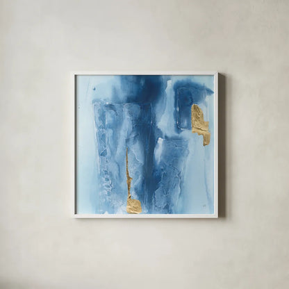 Glacier II by Chris Paschke. Shown in a crisp white glass frame for a clean and minimalist style. Available as an archival giclee rolled canvas, fine art paper, or poster print. SKU 68191a.