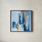 Glacier III by Chris Paschke. Shown in a sleek black glass frame for a contemporary gallery look. Available as an archival giclee rolled canvas, fine art paper, or poster print. SKU 68192a.