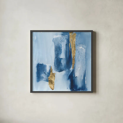 Glacier III by Chris Paschke. Shown in a sleek black glass frame for a contemporary gallery look. Available as an archival giclee rolled canvas, fine art paper, or poster print. SKU 68192a.