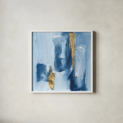 Glacier III by Chris Paschke. Shown in a crisp white glass frame for a clean and minimalist style. Available as an archival giclee rolled canvas, fine art paper, or poster print. SKU 68192a.