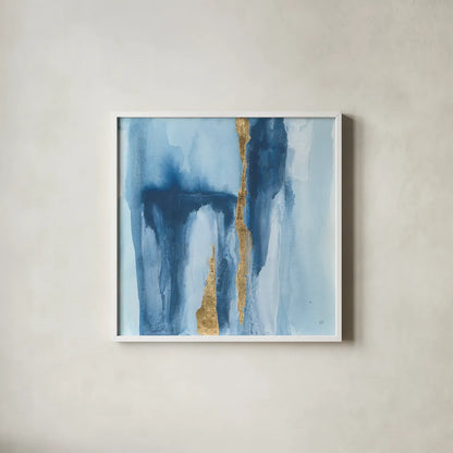 Glacier IV by Chris Paschke. Shown in a crisp white glass frame for a clean and minimalist style. Available as an archival giclee rolled canvas, fine art paper, or poster print. SKU 68193a.