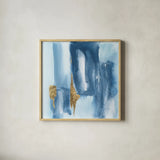Glacier VII by Chris Paschke. Shown in a natural wood glass frame for a timeless modern aesthetic. Available as an archival giclee rolled canvas, fine art paper, or poster print. SKU 68196a.