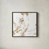 Glimpse of Gold I by Chris Paschke. Shown in a sleek black glass frame for a contemporary gallery look. Available as an archival giclee rolled canvas, fine art paper, or poster print. SKU 94385a.