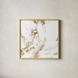 Glimpse of Gold I by Chris Paschke. Shown in a natural wood glass frame for a timeless modern aesthetic. Available as an archival giclee rolled canvas, fine art paper, or poster print. SKU 94385a.