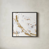 Glimpse of Gold II by Chris Paschke. Shown in a sleek black glass frame for a contemporary gallery look. Available as an archival giclee rolled canvas, fine art paper, or poster print. SKU 94386a.