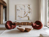 Glimpse of Gold III by Chris Paschke. Shown as extra-large giant wall art in a modern living room. Available as an archival giclee rolled canvas, fine art paper, or poster print. SKU 94387a.