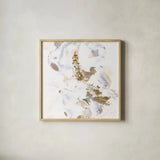 Glimpse of Gold IV by Chris Paschke. Shown in a natural wood glass frame for a timeless modern aesthetic. Available as an archival giclee rolled canvas, fine art paper, or poster print. SKU 94388a.