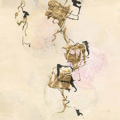 Gold Blocks on Pastel II by Chris Paschke. SKU 31758a. Archival Giclee Fine art print for wall decor.