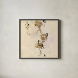 Gold Blocks on Pastel II by Chris Paschke. Shown in a sleek black glass frame for a contemporary gallery look. Available as an archival giclee rolled canvas, fine art paper, or poster print. SKU 31758a.