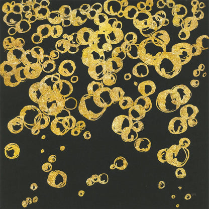 Gold Bubbles II by Chris Paschke. SKU 68834a. Archival Giclee Fine art print for wall decor.