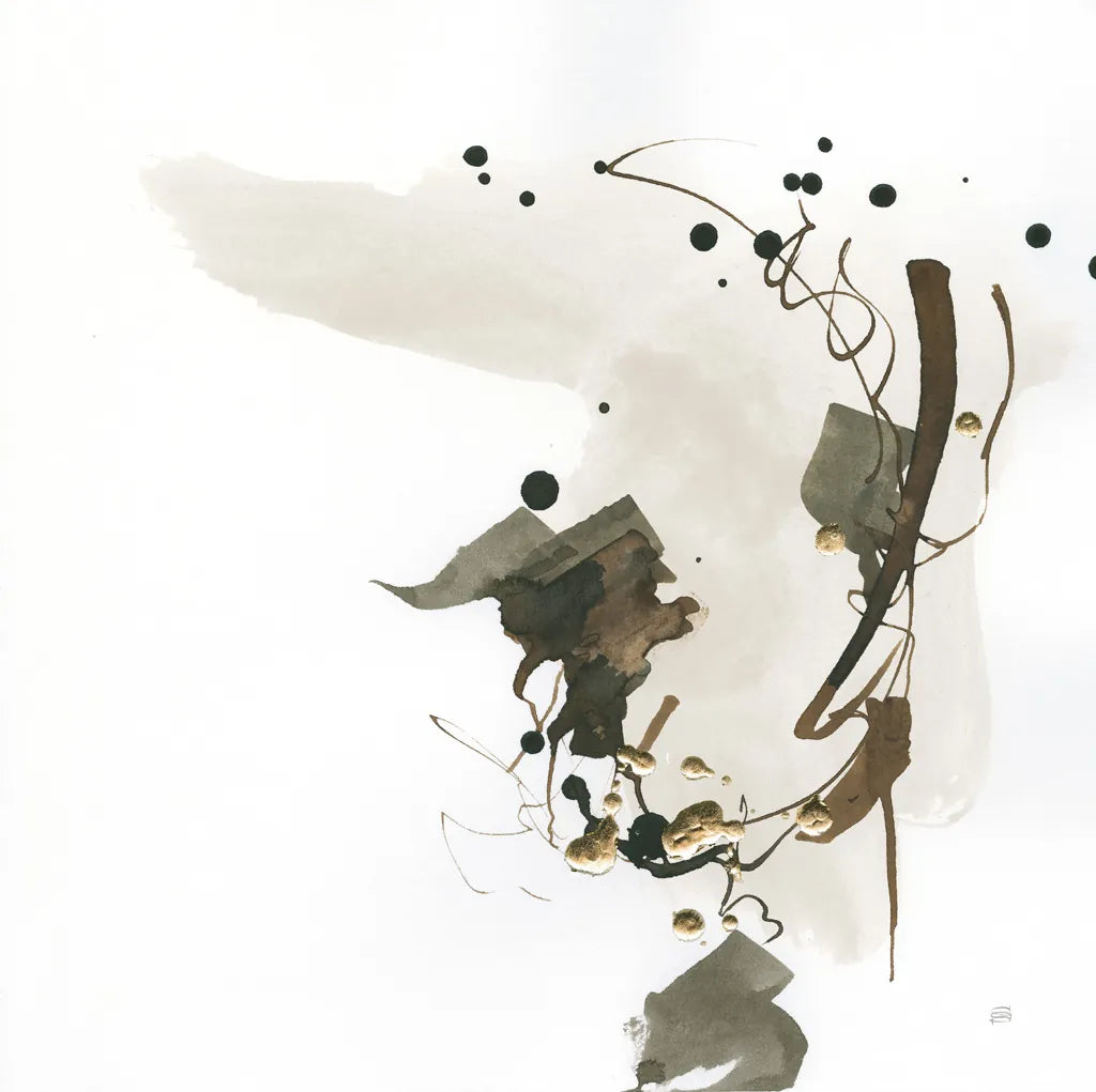 Gold Dots I by Chris Paschke. SKU 78121a. Archival Giclee Fine art print for wall decor.