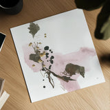 Gold Dots IV Pink by Chris Paschke. Shown as a detailed flat fine art print, highlighting archival giclee quality. Available as an archival giclee rolled canvas, fine art paper, or poster print. SKU 78286a.