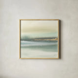 Gold Earth I by Chris Paschke. Shown in a natural wood glass frame for a timeless modern aesthetic. Available as an archival giclee rolled canvas, fine art paper, or poster print. SKU 67672a.