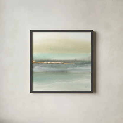 Gold Earth II by Chris Paschke. Shown in a sleek black glass frame for a contemporary gallery look. Available as an archival giclee rolled canvas, fine art paper, or poster print. SKU 67673a.