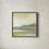 Gold Earth III by Chris Paschke. Shown in a sleek black glass frame for a contemporary gallery look. Available as an archival giclee rolled canvas, fine art paper, or poster print. SKU 67674a.