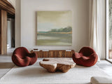 Gold Earth III by Chris Paschke. Shown as extra-large giant wall art in a modern living room. Available as an archival giclee rolled canvas, fine art paper, or poster print. SKU 67674a.