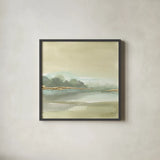 Gold Earth IV by Chris Paschke. Shown in a sleek black glass frame for a contemporary gallery look. Available as an archival giclee rolled canvas, fine art paper, or poster print. SKU 67675a.