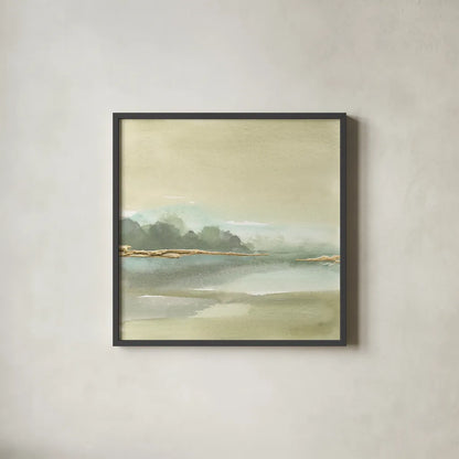 Gold Earth IV by Chris Paschke. Shown in a sleek black glass frame for a contemporary gallery look. Available as an archival giclee rolled canvas, fine art paper, or poster print. SKU 67675a.