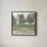 Gold Earth VI by Chris Paschke. Shown in a sleek black glass frame for a contemporary gallery look. Available as an archival giclee rolled canvas, fine art paper, or poster print. SKU 67677a.