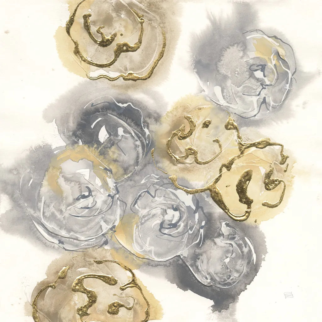 Gold Edged Neutral I by Chris Paschke. SKU 31470a. Archival Giclee Fine art print for wall decor.