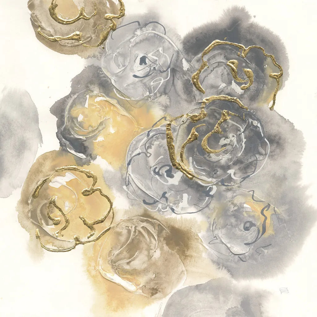 Gold Edged Neutral II by Chris Paschke. SKU 31471a. Archival Giclee Fine art print for wall decor.