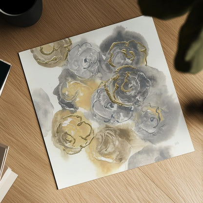 Gold Edged Neutral II by Chris Paschke. Shown as a detailed flat fine art print, highlighting archival giclee quality. Available as an archival giclee rolled canvas, fine art paper, or poster print. SKU 31471a.