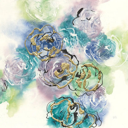 Gold Edged Roses II by Chris Paschke. SKU 31473a. Archival Giclee Fine art print for wall decor.