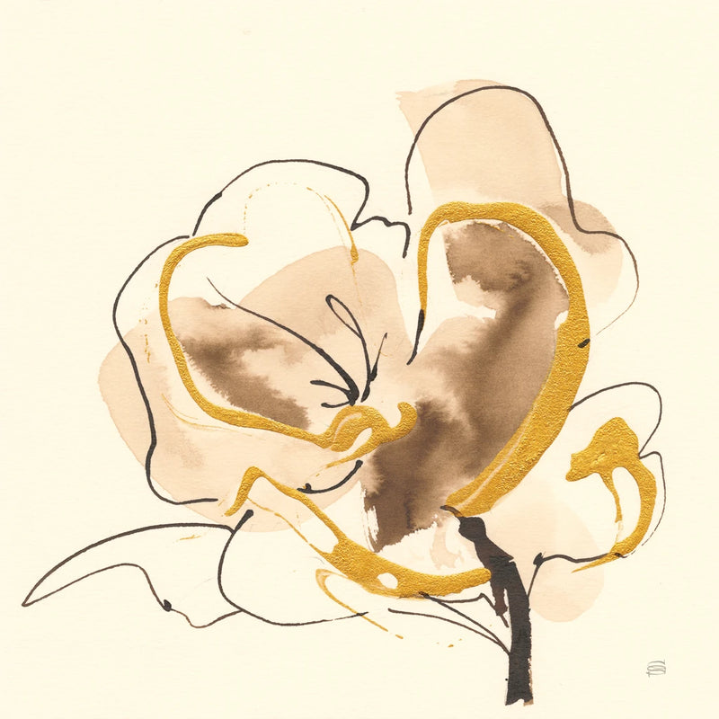 Gold Floral Essence II by Chris Paschke