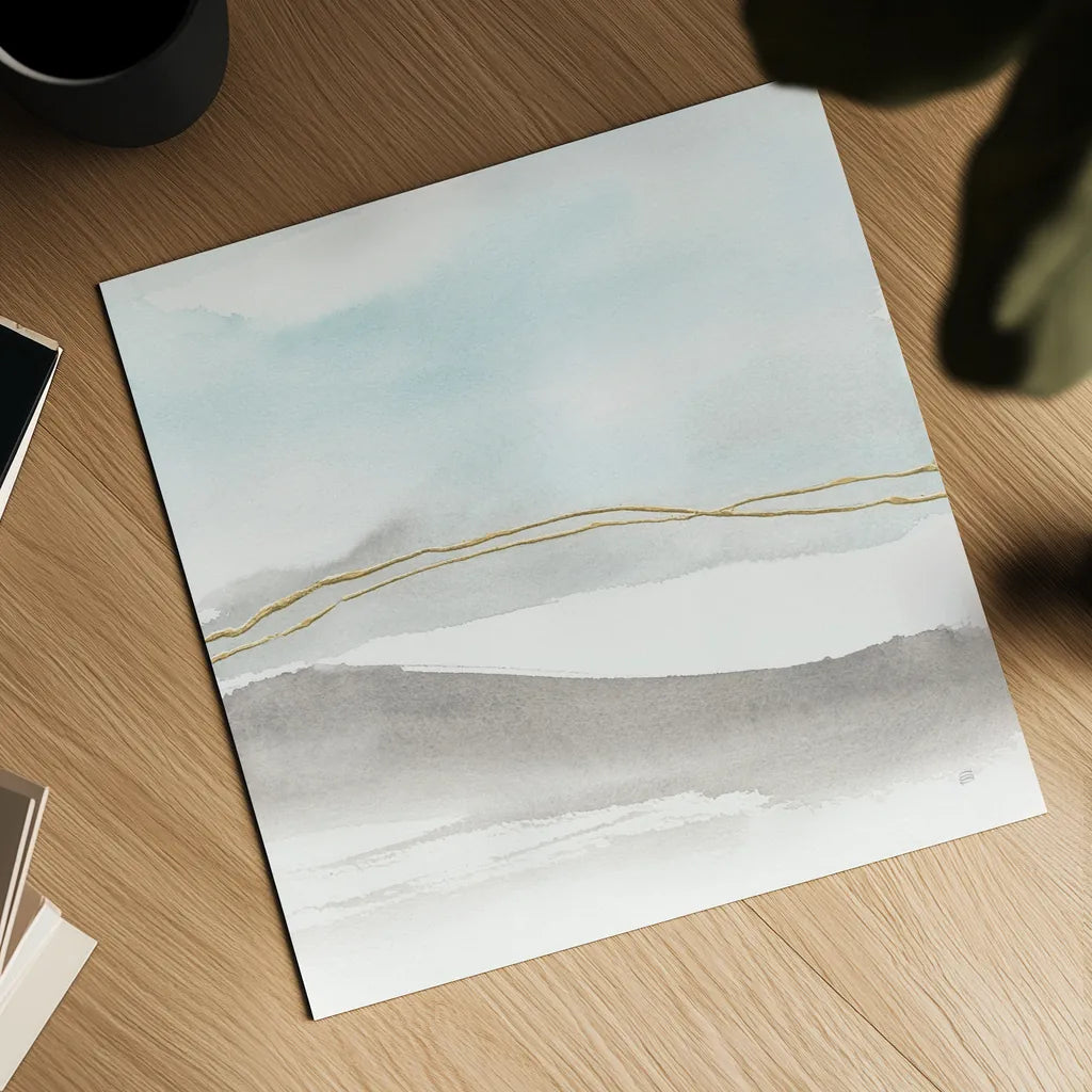 Gold Horizon I by Chris Paschke. Shown as a detailed flat fine art print, highlighting archival giclee quality. Available as an archival giclee rolled canvas, fine art paper, or poster print. SKU 67905a.