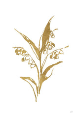 Gold Line Lily of the Valley I by Chris Paschke. SKU 69566h. Archival Giclee Fine art print for wall decor.