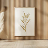 Gold Line Lily of the Valley II by Chris Paschke. shown as over sized large wall art. Available as an archival giclee rolled canvas, fine art paper, or poster print. SKU 69567h.