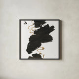 Gold Rope I by Chris Paschke. Shown in a sleek black glass frame for a contemporary gallery look. Available as an archival giclee rolled canvas, fine art paper, or poster print. SKU 99931a.