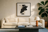 Gold Rope I by Chris Paschke. Displayed in a glass frame with matte in a clean modern living room. Available as an archival giclee rolled canvas, fine art paper, or poster print. SKU 99931a.