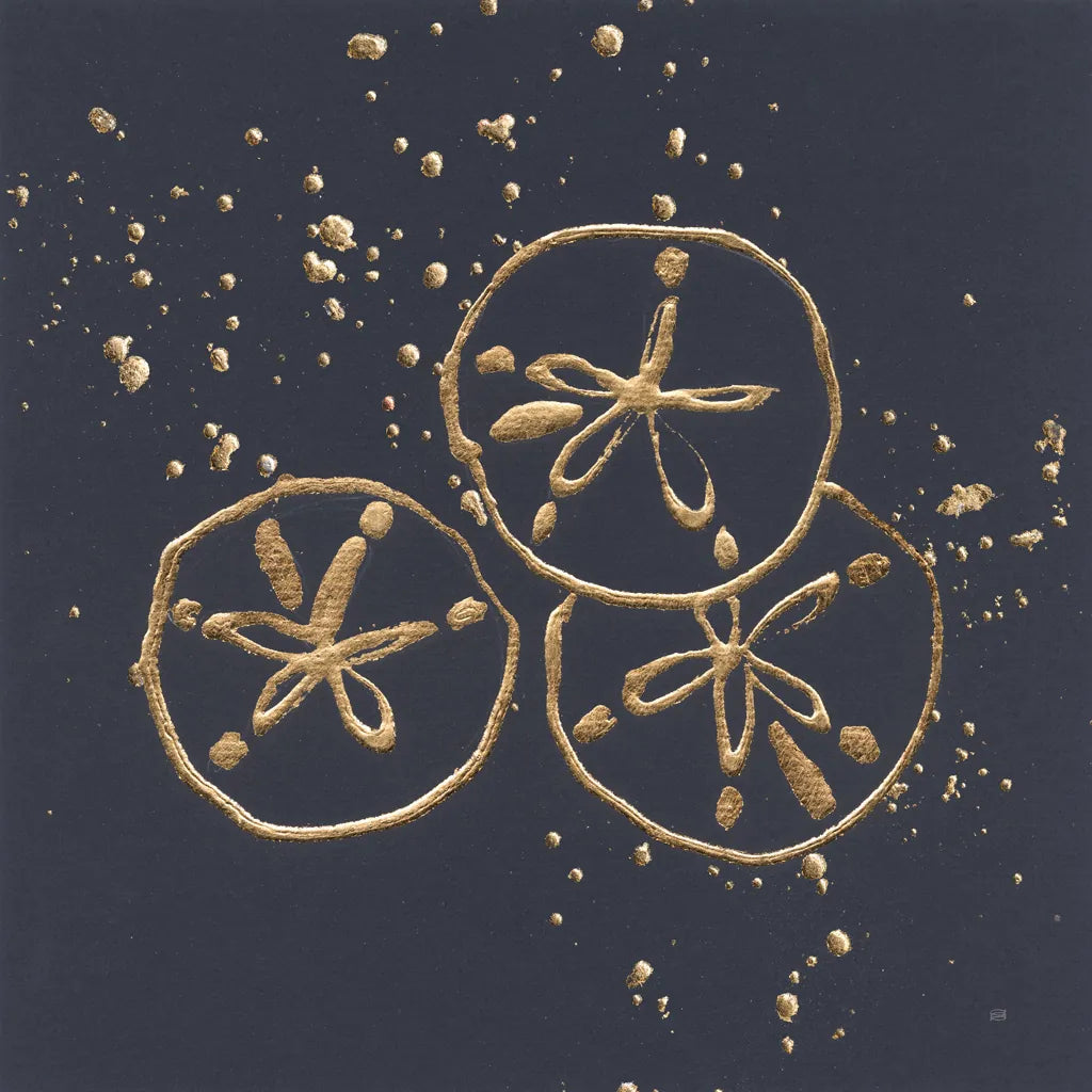 Gold Sand Dollar II by Chris Paschke. SKU 69355a. Archival Giclee Fine art print for wall decor.