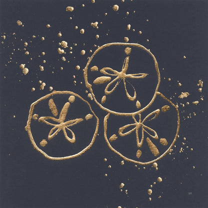 Gold Sand Dollar II by Chris Paschke. SKU 69355a. Archival Giclee Fine art print for wall decor.