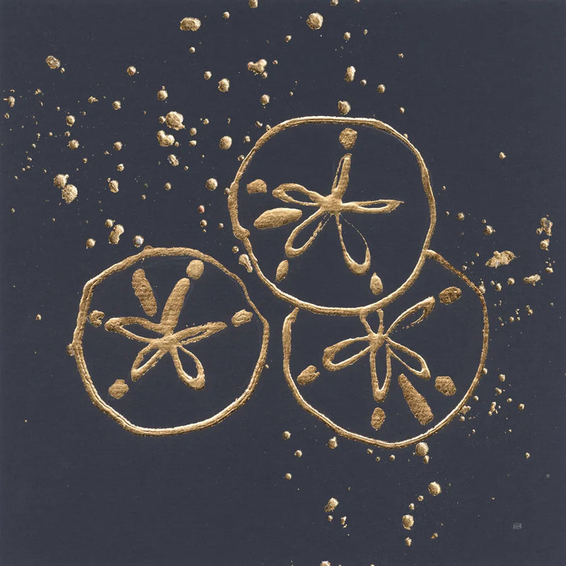 Gold Sand Dollar II by Chris Paschke. SKU 69355a. Archival Giclee Fine art print for wall decor.