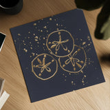 Gold Sand Dollar II by Chris Paschke. Shown as a detailed flat fine art print, highlighting archival giclee quality. Available as an archival giclee rolled canvas, fine art paper, or poster print. SKU 69355a.