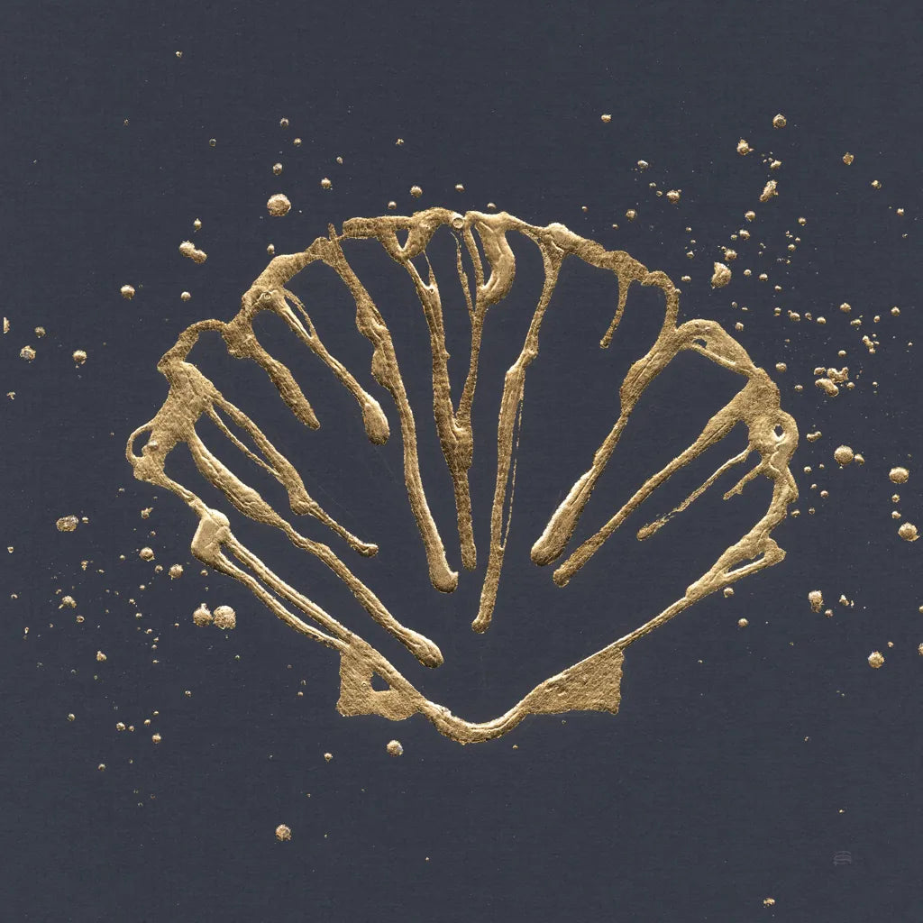 Gold Scallop I by Chris Paschke. SKU 69357a. Archival Giclee Fine art print for wall decor.