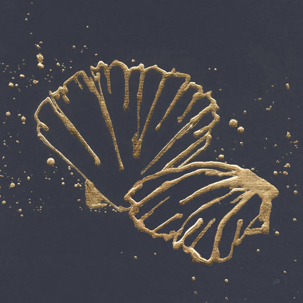 Gold Scallop II by Chris Paschke. SKU 69358a. Archival Giclee Fine art print for wall decor.