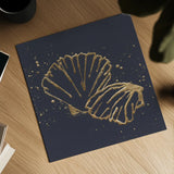 Gold Scallop II by Chris Paschke. Shown as a detailed flat fine art print, highlighting archival giclee quality. Available as an archival giclee rolled canvas, fine art paper, or poster print. SKU 69358a.
