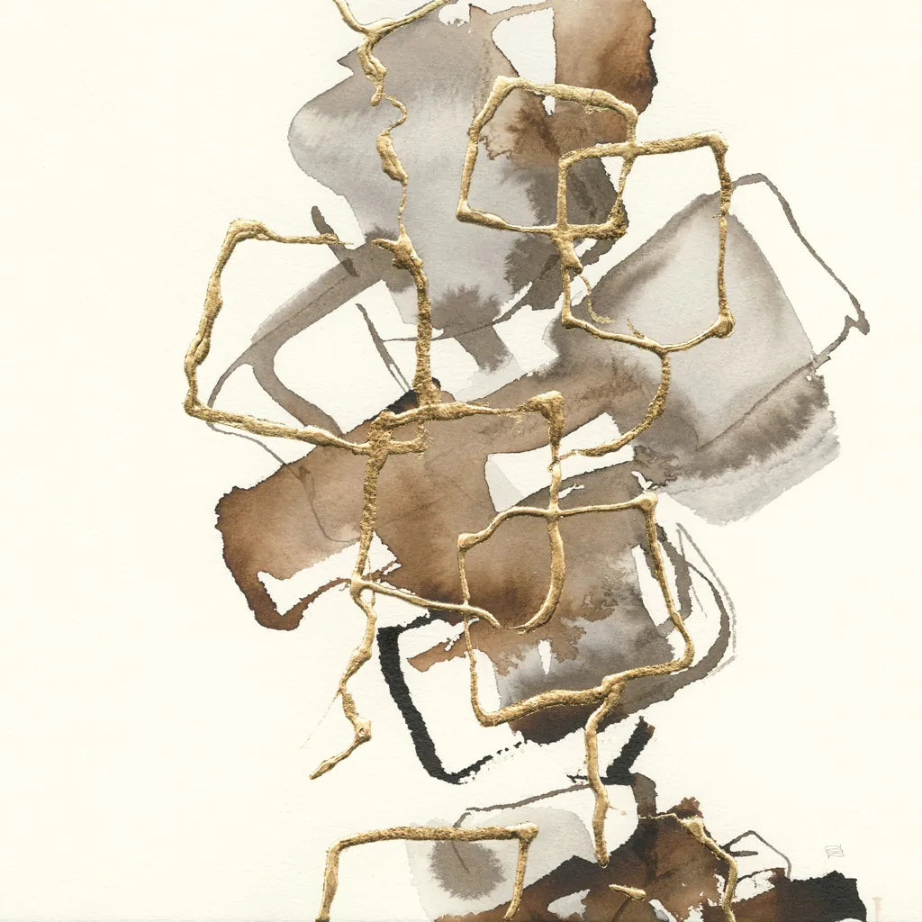 Gold Squares I by Chris Paschke. SKU 31743a. Archival Giclee Fine art print for wall decor.