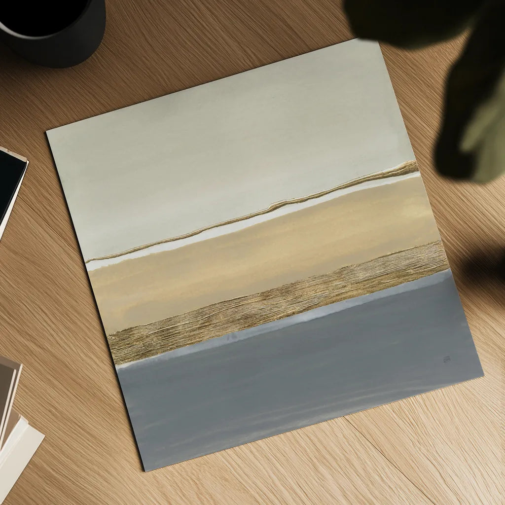 Gold Strips II by Chris Paschke. Shown as a detailed flat fine art print, highlighting archival giclee quality. Available as an archival giclee rolled canvas, fine art paper, or poster print. SKU 75466a.