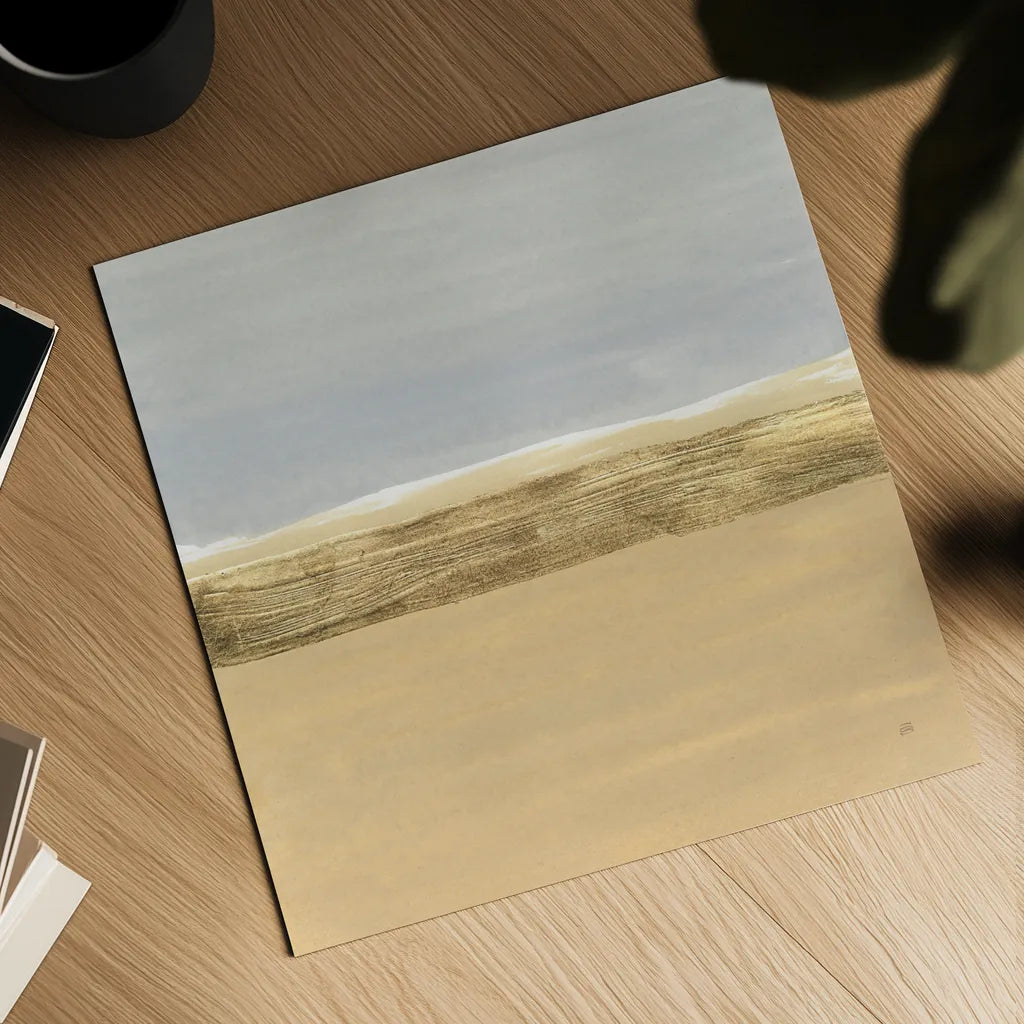 Gold Strips IV by Chris Paschke. Shown as a detailed flat fine art print, highlighting archival giclee quality. Available as an archival giclee rolled canvas, fine art paper, or poster print. SKU 75468a.