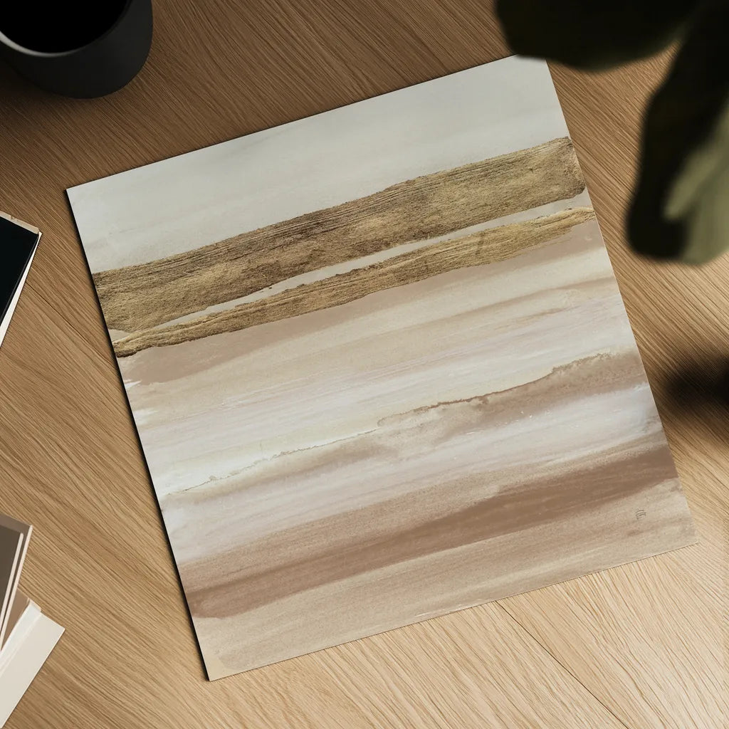 Gold and Brown Sand I Organic by Chris Paschke. Shown as a detailed flat fine art print, highlighting archival giclee quality. Available as an archival giclee rolled canvas, fine art paper, or poster print. SKU 81072a.