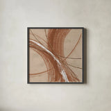 Gold in Opposition III by Chris Paschke. Shown in a sleek black glass frame for a contemporary gallery look. Available as an archival giclee rolled canvas, fine art paper, or poster print. SKU 84570a.