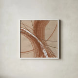 Gold in Opposition III by Chris Paschke. Shown in a crisp white glass frame for a clean and minimalist style. Available as an archival giclee rolled canvas, fine art paper, or poster print. SKU 84570a.
