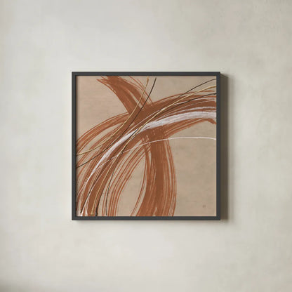 Gold in Opposition IV by Chris Paschke. Shown in a sleek black glass frame for a contemporary gallery look. Available as an archival giclee rolled canvas, fine art paper, or poster print. SKU 84571a.