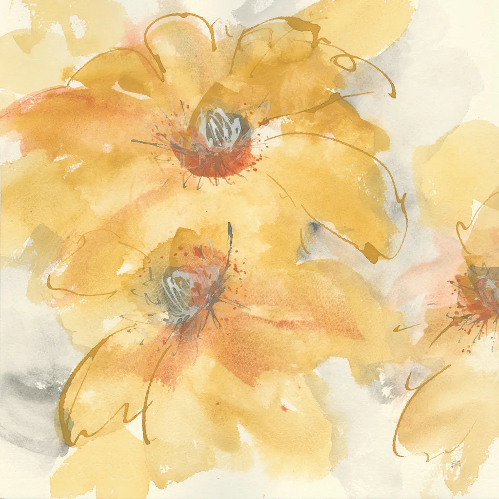 Golden Clematis I by Chris Paschke. SKU 50267a. Archival Giclee Fine art print for wall decor.