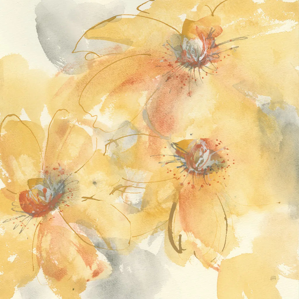 Golden Clematis II by Chris Paschke. SKU 50268a. Archival Giclee Fine art print for wall decor.